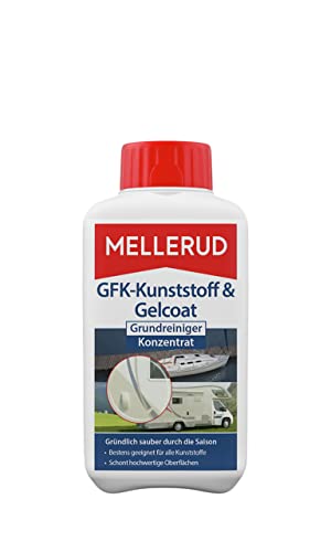 MELLERUD GFK-Kunststoff und Gelcoat Grundreiniger Konzentrat | 1 x 0,5 l | Hochwirksames Reinigungsmittel gegen Verschmutzungen am Boot und Wohnmobil