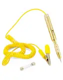 QWORK® 6V12V 24V Auto Spannungsprüfer mit Prüflampe, Stromprüfer KFZ Spannungstester mit Krokodilklemme für Autos und Motorrädern