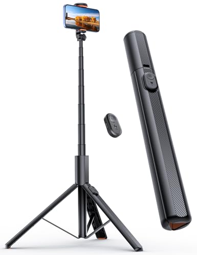 ANXRE 180cm Handy Stativ Ständer, All-in-1 Selfie Stick Stativ Mit Fernauslöser, Smartphone Stative Kompatibel mit iPhone 16 15 14 Pro Max Mini Android Kamera