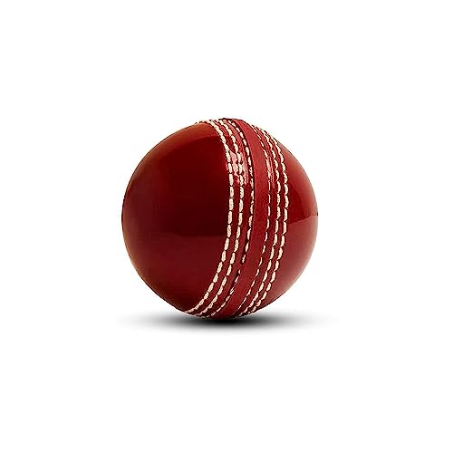 Cricketbälle für Training, Coaching, Üben und hervorragende Sprungfähigkeiten, weicher Moosgummi-Cricketball mit langlebigen, traditionellen Nähten, genäht für alle Altersgruppen, Rot