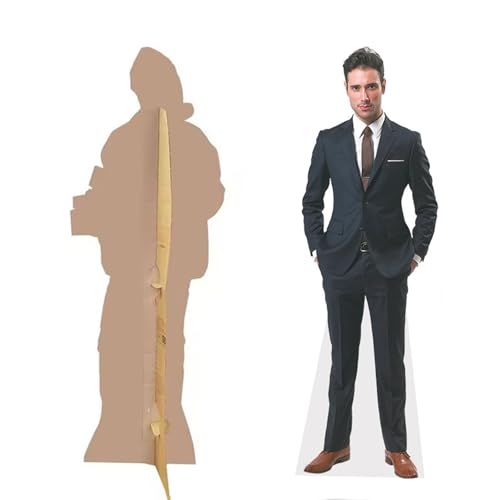 Personalisierte Pappaufsteller – lebensecht und lebensgroß, aus Karton,für Abschlussfeier, Geburtstag, Hochzeit,30-240cm,Wasserdicht (180cm)