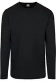 Urban Classics Herren Stretch Terry Longsleeve Langarmshirt, Schwarz (Black 00007), 3XL Große Größen EU