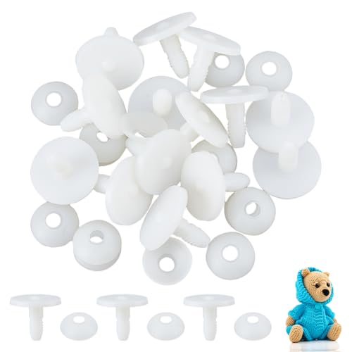 SUPERFINDINGS 16Satz Puppengelenke 16mm Sicherheitsgelenke Bewegliche Gelenke Kunststoffgelenke Für Amigurumi Häkelkörpergelenke Mit Unterlegscheiben Gliedmaßen Und Kopfgelenke