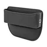 Aufbewahrungsbox für Autositze, Autositz Gap Organizer Storage Box Auto Mittelkonsole, Auto Zubehör Vordersitzen Seitentasche Car Seat Leder Aufbewahrung Tasche für Kleinigkeiten, Handys (Schwarz)