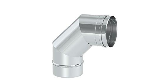 Schornstein - Winkelelement EW einwandig mit 87° Winkel starr, Innendurchmesser 115mm; 0,6mm Wandstärke, Edelstahl