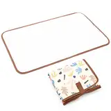 Lekebaby Tragbare Wickelunterlage, Wickelunterlage, faltbare Baby-Wickelunterlage, Reise-Wickelunterlage, tragbare Baby-Wickelunterlage, gesteppt, Pflanzen-Cartoon