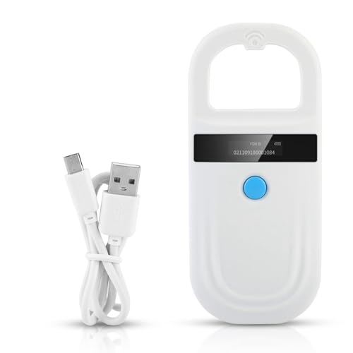 Haustier ID Lesegerät, Wiederaufladbare Haustier Microchip Scanner Mit OLED-Display, Wiederaufladbarer Chipleser Haustier Chip Von FDX-B (ISO11784/11785) Und EMID-Mikrochips, Haustier Tag Scanner