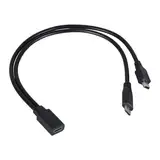 Zqxnt USB C Weiblich Zu USB+Typ C Männliche Splitterladungskabel Für Elektronikscheibe Zubehör Für Elektronikversorgung