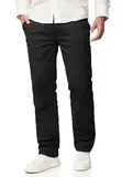 behype. Herren Chino Hose Regular-Fit mit Stretch Jeans Chinohose Straight-Leg Jeanshose Men's Pants DC_C-3004-Schwarz-W36/L34