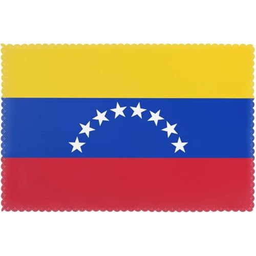 4Er Platzset Flagge Venezuelas Platzdeckchen Abwaschbar Hitzebeständig Platzset 4Er Set, Für Hotels, Dinnerpartys, Gastronomie, 30x45cm