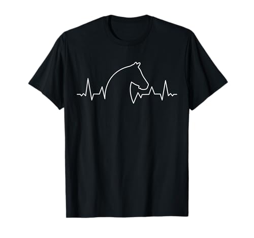 Herzrhythmus Herzfrequenz Pferd Reiten T-Shirt
