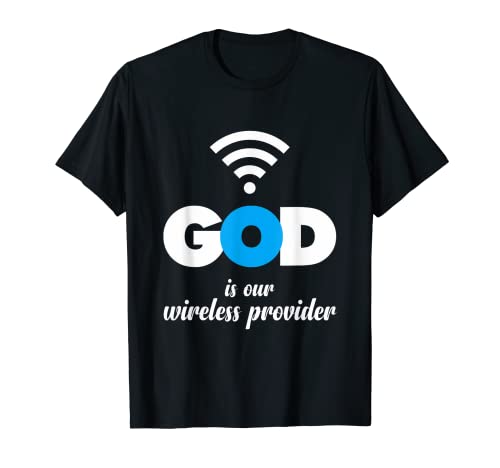 Lustiger Gott ist unser Mobilfunkanbieter Christian T-Shirt