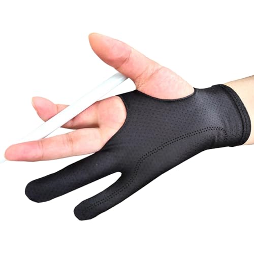 Anti-Touch-Handschuhe – Anti-Touch-Handschuhe, Schmutzschutz, Zwei Finger, Reduzieren Die Reibung Für Stift-Stift-Bleistift-Skizzenmalerei, Atmungsaktive, Glatte, Elastische Zwei-Finger-Künstlerhandsc