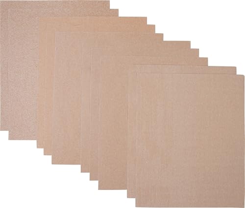 Connex Schleifpapier-Set "Flint" - 10-teilig - Verschiedene Körnungen K60, K80, K120, K220 - Mit Flint-Belag - Geeignet für Holz & lackierte Oberflächen / Schleifblätter / COX980100