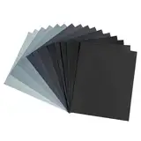 Schleifpapier Set, Schmirgelpapier Fein 5000 4000 3000 2000 1500 1200 1000 800 Nass und Trocken Sandpaper für Auto, Holzmöbel, Metall, Stein, Lack, Glas, 23 x 28 cm (16 Stück）