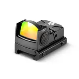 AOMEKIE Holographic Sight 2MOA Mini Reflex Red Dot Sight Holografisches Visier Aluminium mit 12 Stufen Helligkeit für 22 mm Schiene für Glock Pistolen