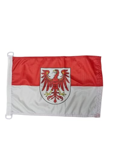Seeflagge Brandenburg, Bootsflagge Brandenburg 20 x 30 cm. Stoffgewicht – bootsflagge Brandenburg, Bootsfahne Brandenburg, marine flagge Brandenburg 30 x 45 cm (Brandenburg)