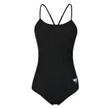 Durio Badeanzug Damen Sport Einteilige Sportbadeanzügen für Damen Badeanzug Damen Bauchweg Push Up Bademode mit Cups Schwarz 44 (Tag Size 2XL)