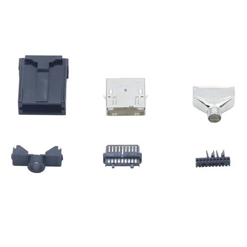 Fhkpsqkcn 6Pcs Typ 19Pin Männlichen Löten Draht Set 8K Auto Board Connector Löten Draht Stecker Für Medicals Instrument Gaming