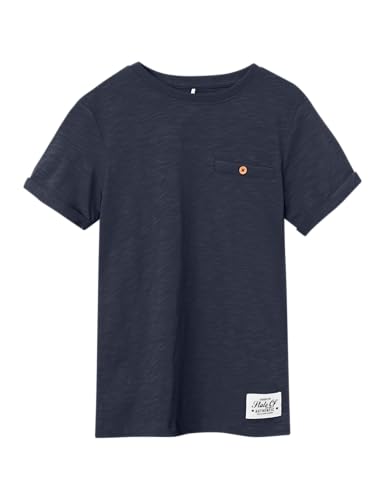 NAME IT Jungen Nkmvincent Top F Noos T Shirt, Dark Sapphire, 134-140 EU