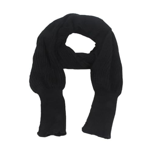 BEALIFE Winter Essential Langer Schal mit Ärmeln für Damen und Herren aus Acrylfasern Modeaccessoire aus Acrylfasern, Schwarz