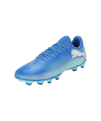 PUMA Unisex FUTURE 7 PLAY FG/AG Fußballschuhe, Hyperlink Blue-Mint White, 40.5 EU