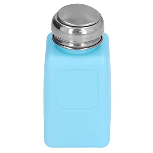 ESD-sicherer, Antistatischer, Quadratischer Flüssigkeitsspender, 200 Ml Fassungsvermögen, Presstyp-Lösungsmittelspender aus Edelstahl mit Reinheitspumpe für Chemisches (BLUE)