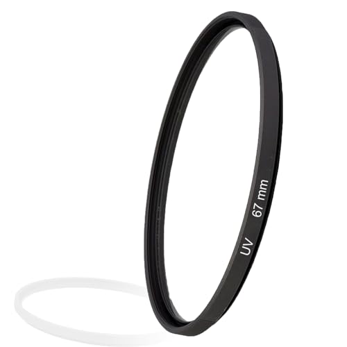 UV-Filter, UV-Sperrfilter, UV Schutzfilter, Ultraviolett-Filter, Filtert Effektiv UV-Strahlen und Bietet Hervorragenden Linsenschutz vor Staub, Kratzern und Beschädigungen, 67mm