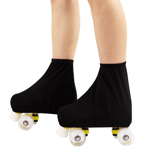 Skates Cover,Rollschuhe und Schlittschuhe Überzieher,Überziehsocke für Rollschuhe,Schlittschuhe Schoner,Schutz für Roller Inline Skates,Eislaufschuhe,Schützen für Eiskunstlauf,Eislaufen (Schwarz, L)