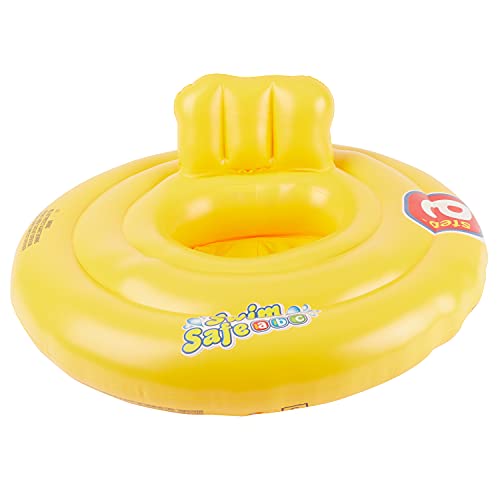 Bieco 22032096 Schwimmring Baby Schwimmhilfe Gelb | Aufblasbar Baby Schwimmring ab 3 Monate | Baby-schwimmreifen | Pool Aufblasartikel | Baby Float | Babyschwimmreifen | Babyschwimmring | Kinder | Kleinkind