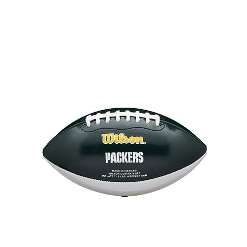 Wilson American Football NFL CITY PRIDE, Green Bay Packers, Mischleder, Für Freizeitspieler, Grün/Gelb, WTF1523XBGB