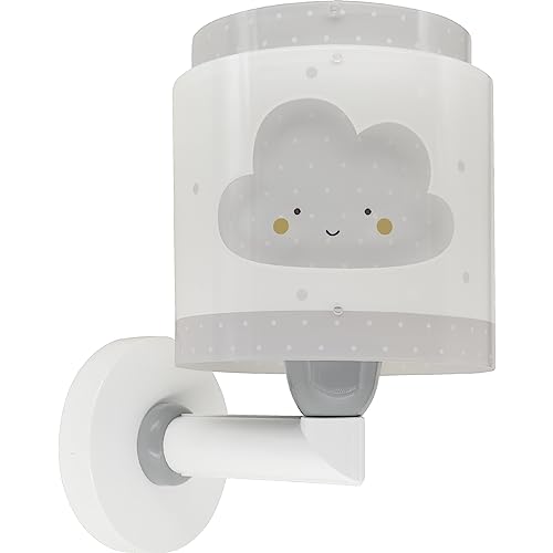 Dalber kinder Wandlampe, Kinderlampe Wandleuchte kinderzimmer Baby Dreams Wolke Grau, 76019E, E27