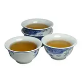 Liang baobao Traditionelle chinesische Tee-Verkostungstassen, 4er-Set, 57 ml, weißes Porzellan, Mini-Tassen für Gongfu-Teezeremonie (Pfingstrose)