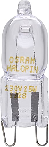 Osram Ofenlampe Halopin 66740 OVEN 40 Watt 230 Volt G9 | bis 300 Grad | Halogenlampe für Backofen, Warmweiß