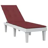 Gecheer Liegestuhl-Auflage Liegenauflage Stuhlauflage Deckchair Sonnenliege Liege Kissen Polster Polsterauflage Melange Weinrot (75+105) x50x3 cm Stoff