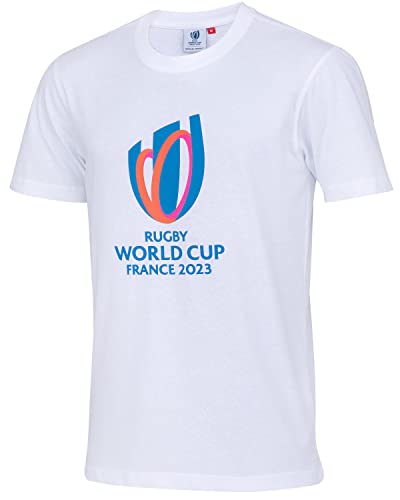 Rugby World Cup T-Shirt RWC – Offizielle Kollektion Rugby-Weltmeisterschaft 2023, weiß, XL