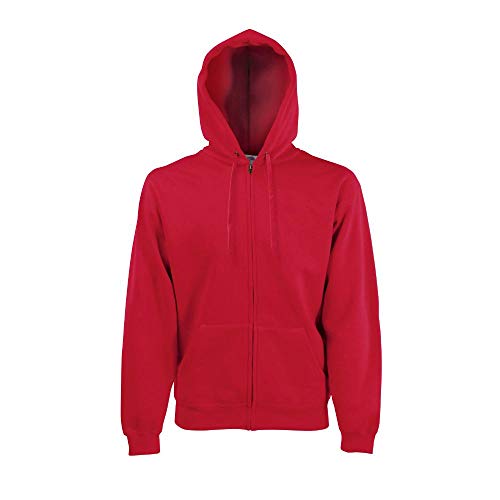 Fruit of the Loom Classic Hooded Sweat Jacket, Farbe:rot, Größe:M