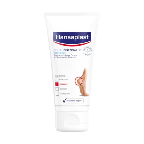 Hansaplast Schrundensalbe Repair & Care (40 ml), Fußpflege regeneriert sehr trockene und rissige Haut, Fußcreme für zarte und geschmeidige Füße