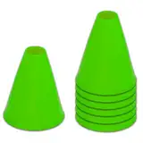 UvV 19 cm Große Fahrschul Pylonen für Fahrtraining Schulkegel - der Kegel ist 19cm hoch - als Set mit 7 Stück ohne Standfuß ideal für Motorrad (Keine Roller, Mofas) (Grün)