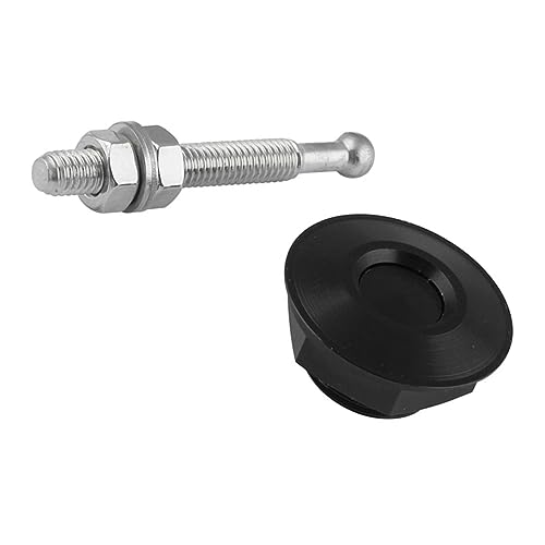 VINTORKY 2stücke Mini Engine Bonnet Lock Aluminiumlegierung Druckknopf Motorhaubenverschluss Für Auto Und Motorsportzubehör Schwarz Langlebig Und Hitzebeständig