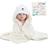 DKDDSSS Baby Handtuch Kapuze, Badeponcho Kinder, Kapuzenhandtuch Baby, Super Saugfähiges Maschinenwaschbares Kleinkinder BadetüCher mit Niedlichen Ohre für Babybaden