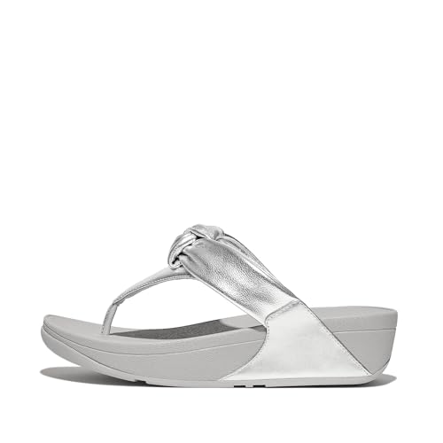 Fitflop ERGONOMICA SLIPPER DAMEN LULU PADDED-KNOT TOE PORT SILBER talla 39