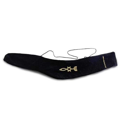 Shofarot Israel Kudu Schofar-Tasche, lang, Samt, Jemenit, koscher, jüdisch/christlich