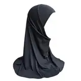 Yaqeen Hijab al Amira Kopftuch für Mädchen, fertig zum Überziehen, Kopftuch für Mädchen, schwarz