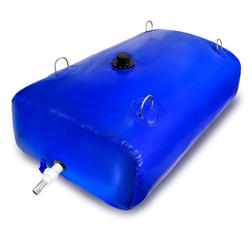 Wasserblasentank mit großem Fassungsvermögen für Notfall-Wasserlieferung, 50 l, blaue Wasseraufbewahrungstasche, ideal für Bewässerung, Haushalt, Feuer, Notfälle und mehr