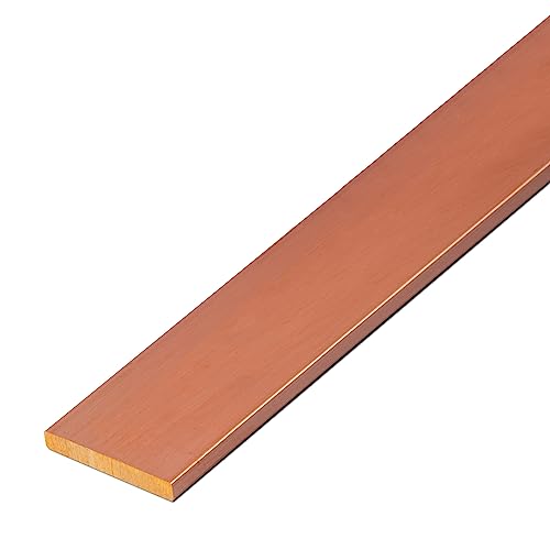 thyssenkrupp Kupferstange 10 x 3 mm in 2000 mm Länge | Flachprofil Kupfer Flachstange Flachmaterial | CW004A rundkantig R250