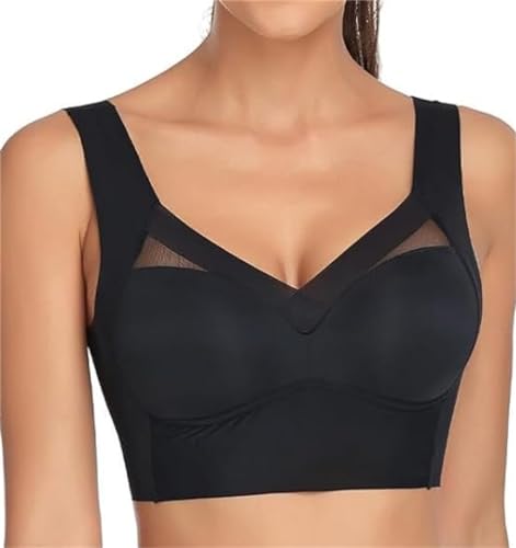 Hatme Haltungskorrektur BH, Wmbra BH Original, Comfy Haltungskorrektur Rücken BH Damen (DE/NL/SE/PL, Alphanumerisch, L, Regular, Regular, Black)