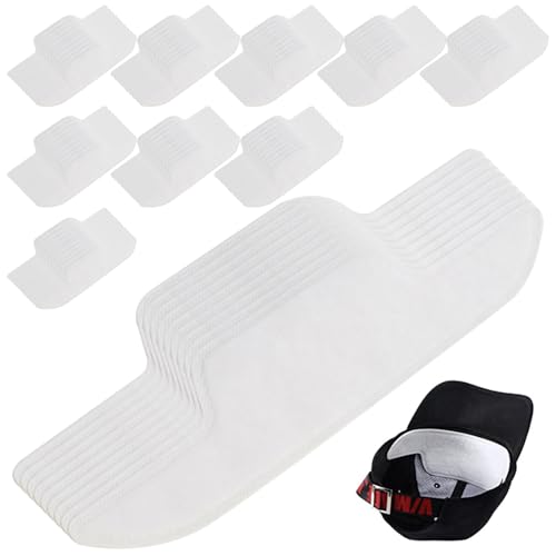 Kein Schweißhut Liner 100 PCs Hut Schweiß Liner Absorbierende Hafterbein für Kappen Weiche klebrige Hut -Schweiß -Beschützer Einweg Keine Schweißhut -Liner verhindert Flecken Geruch für Baseballkappe