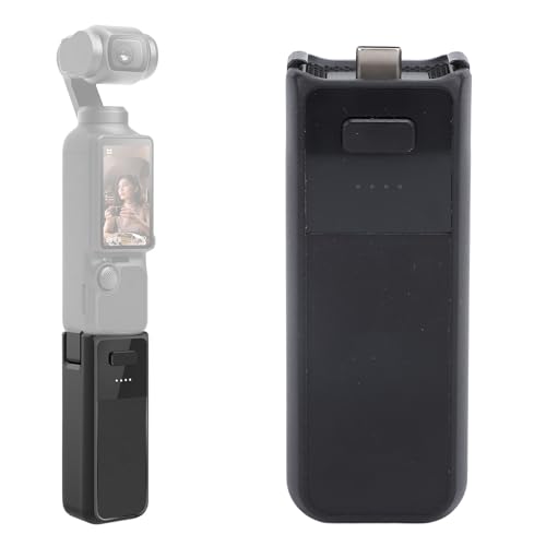 Batteriegriff für Pocket 3, 2800 MAh Tragbarer Stromhandle mit 1/4 -Zoll -Gewinde -Expansionsanschluss, Schnelles Laden, für Externe Zubehör Wie Stativen