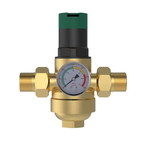 Druckminderer Wasser 1/2 zoll, Rückspülfilter mit Druckminderer, Wasserdruckminderer, Filter Wasser, Druckminderer, Druckminderer Wasser, Druckminderventil Druckregler Mit Manometer